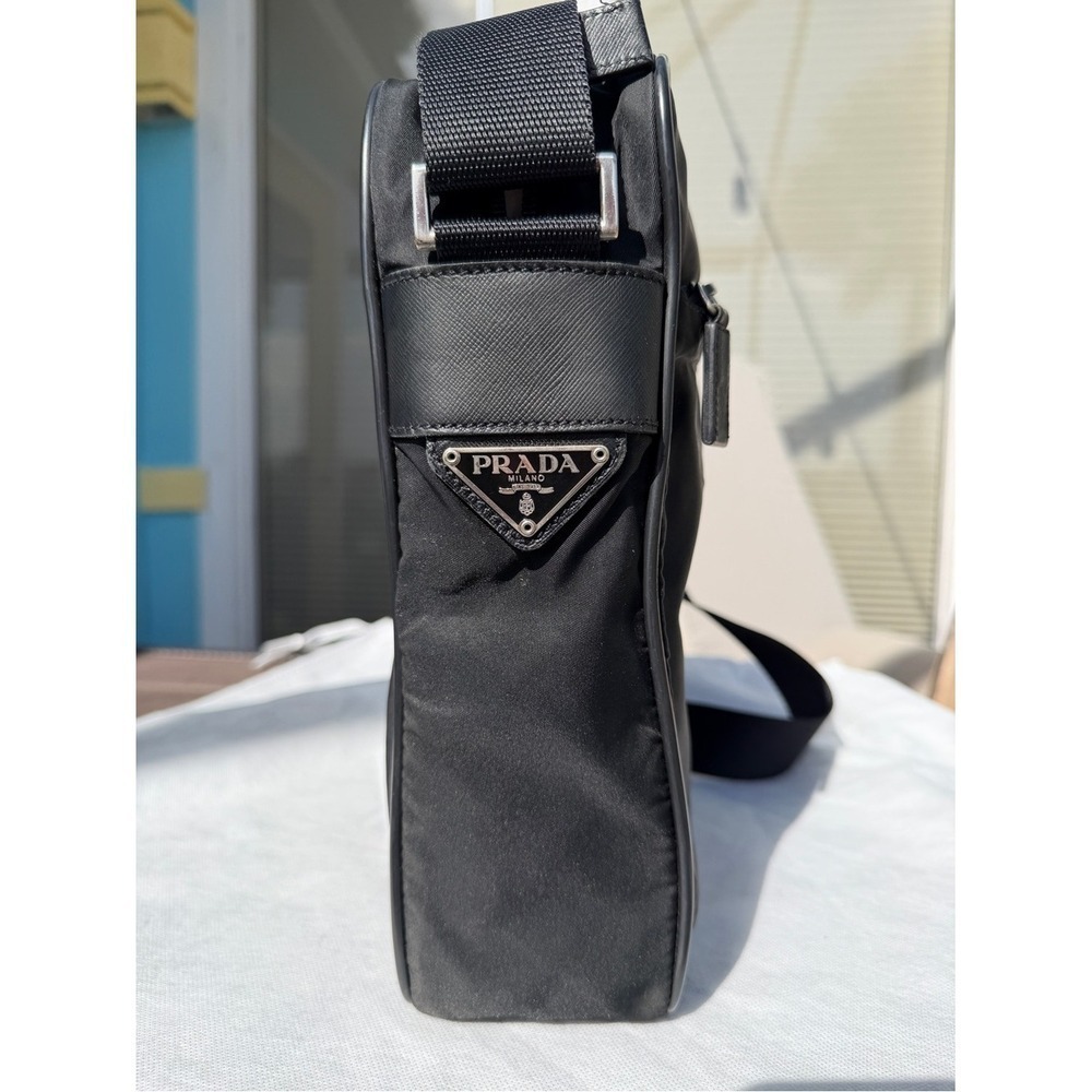 Prada Nero Tessuto Nylon Camera Bag Black Crossbody Messenger Shoulder Authentic - Picture 5 of 17
